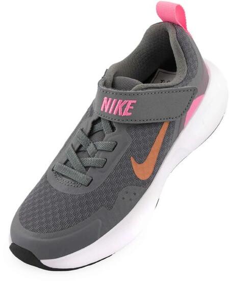 Zapatillas Nike Jr WearAllDay PS infantiles Gris Humo/Cobre Metálico 28