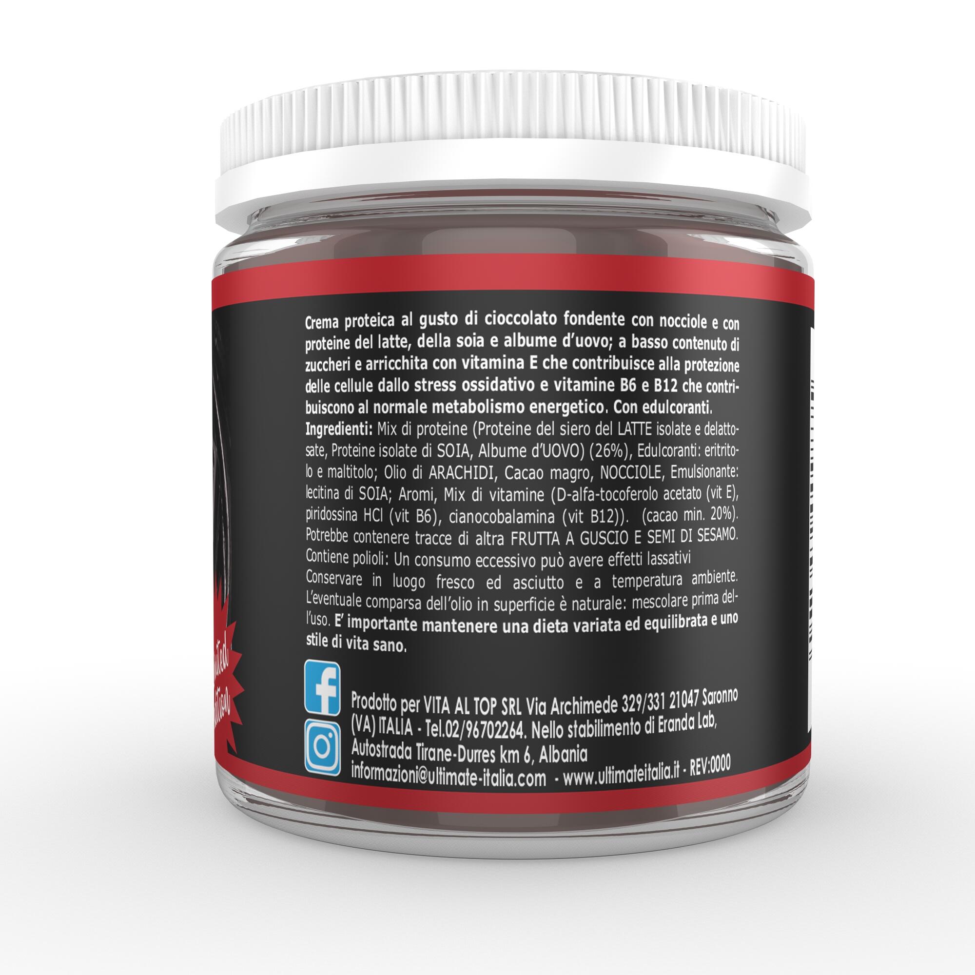 Alimento - PROTEIN CREAM FONDENTE EXTRA DARK 250g AL 30% DI PROTEINE 2/7