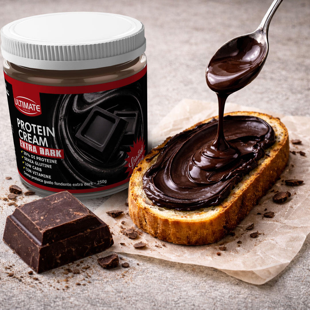 Alimento - PROTEIN CREAM FONDENTE EXTRA DARK 250g AL 30% DI PROTEINE 6/7