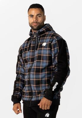 Kenton zipped jacket - zwart/blauw
