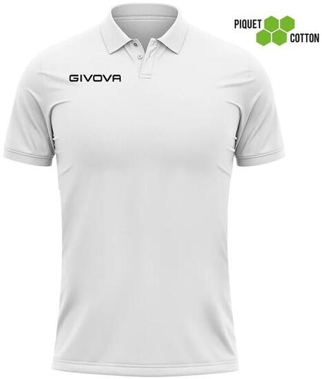 Polo Givova Polo Cotone Piquet Été Blanc 2xl
