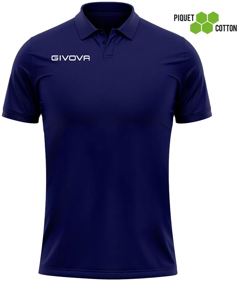 Polo Givova Cotone Piquet Estiva Blu 1/1
