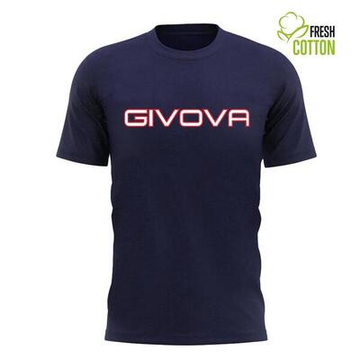 Katoenen t-shirt givova spot marineblauw