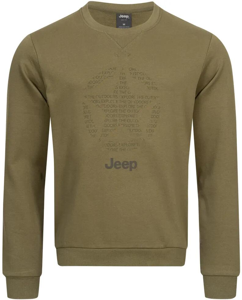 Jeep Hombre Sudadera Cuello Redondo Estrella Todo Marrón 1/1