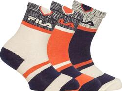 Fila Jr Lot de 3 Chaussettes Enfant Respirantes Rayées