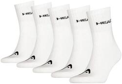 Head Short Crew Lot de 5 Chaussettes Unisexe Moyennes Blanc 43-46