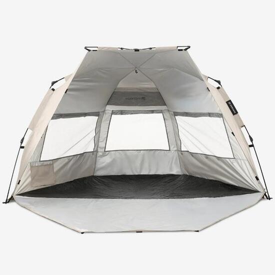 Deryan Up To Go Tente de Plage Pop Up - Anti-UV 50+ - Argent