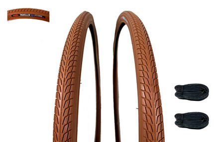 Paire de pneus CRÈME + 2 chambres à air