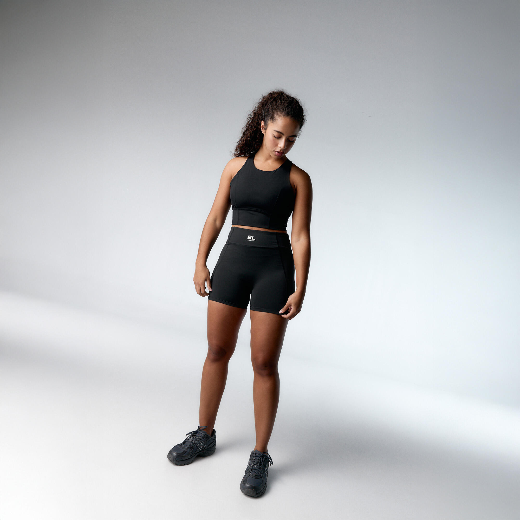 Ensemble de sport Top+Short Diardi & Sand  pour femmes Black Limba 3/7