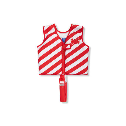 Swim Essentials Gilet de natation Crabby rouge/blanc 3 à 6 ans