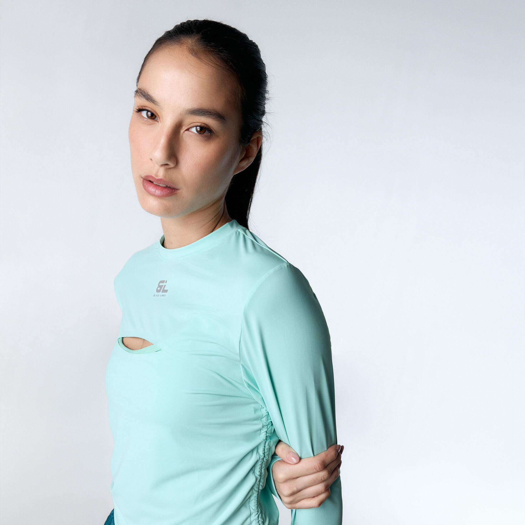 Conjunto deportivo Top+Short Hill & Boston  de mujer Black Limba 4/6
