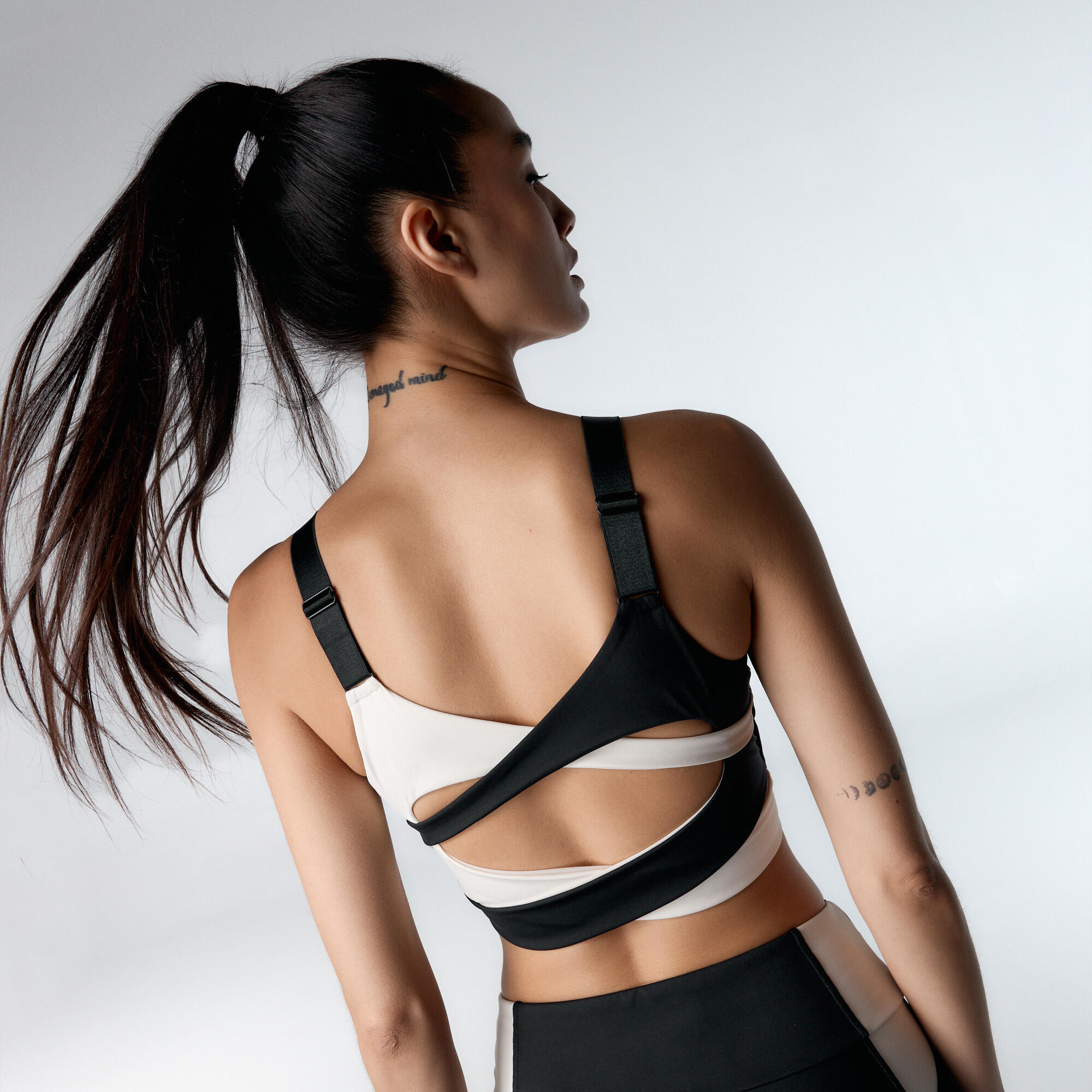 Ensemble de sport Top+Legging Boldfit  pour femmes Black Limba 3/6