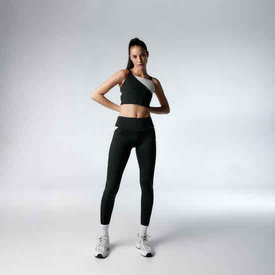 Ensemble de sport Top+Legging Boldfit pour femmes Black Limba