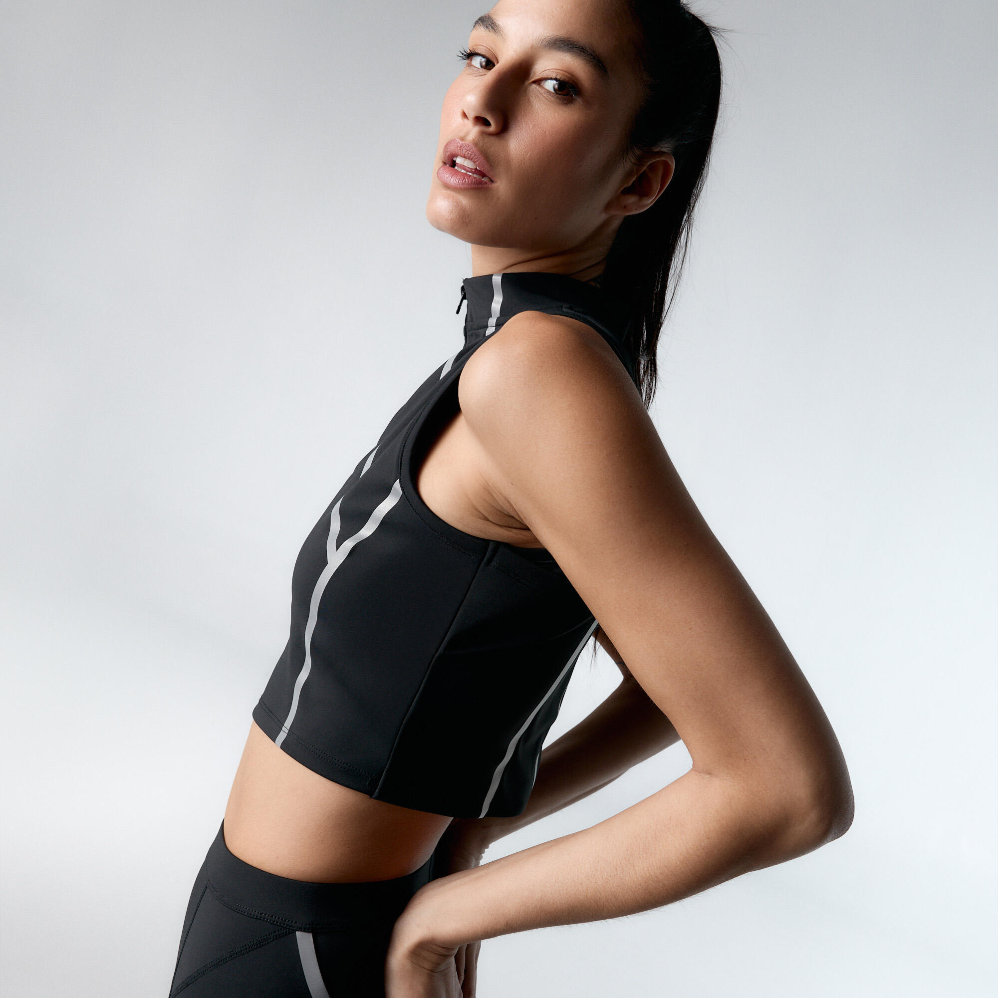 Sujetador Top deportivo Race Sujeción media de mujer Black Limba Black 4/7