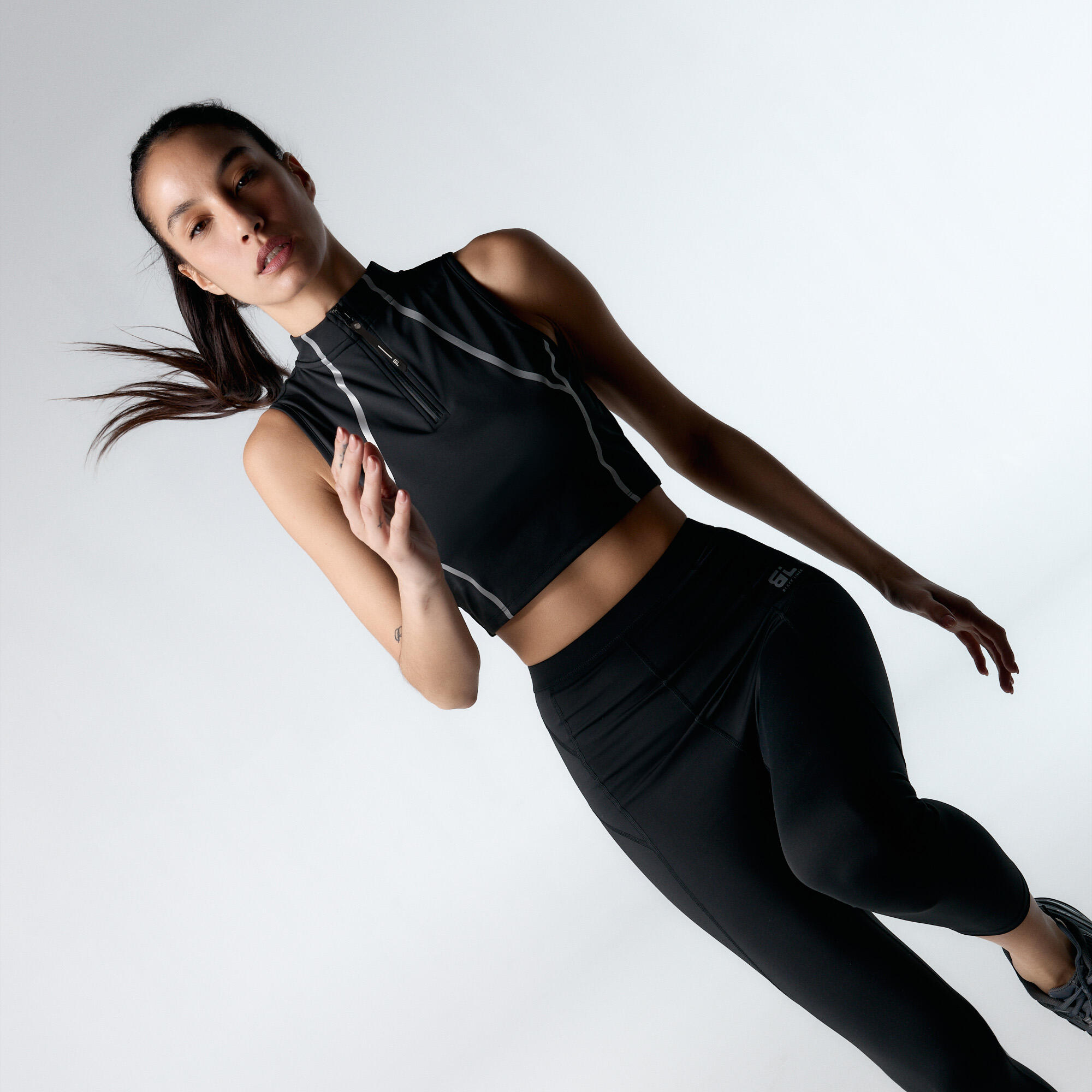 Sujetador Top deportivo Race Sujeción media de mujer Black Limba Black 5/7