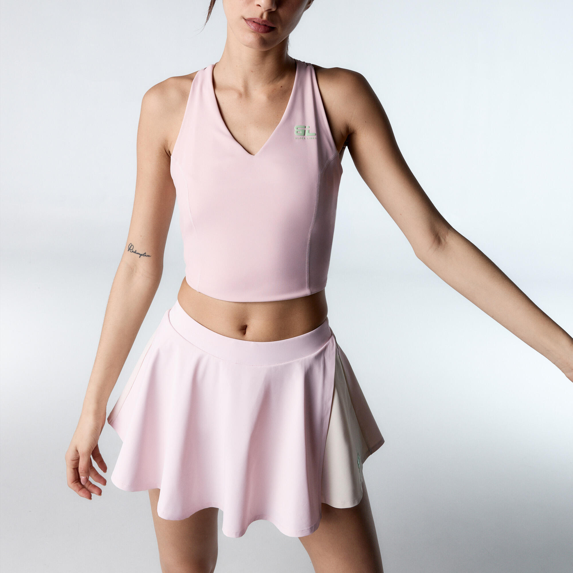 Sujetador Top deportivo Serena Sujeción alta de mujer Black Limba Marshmallow 4/7