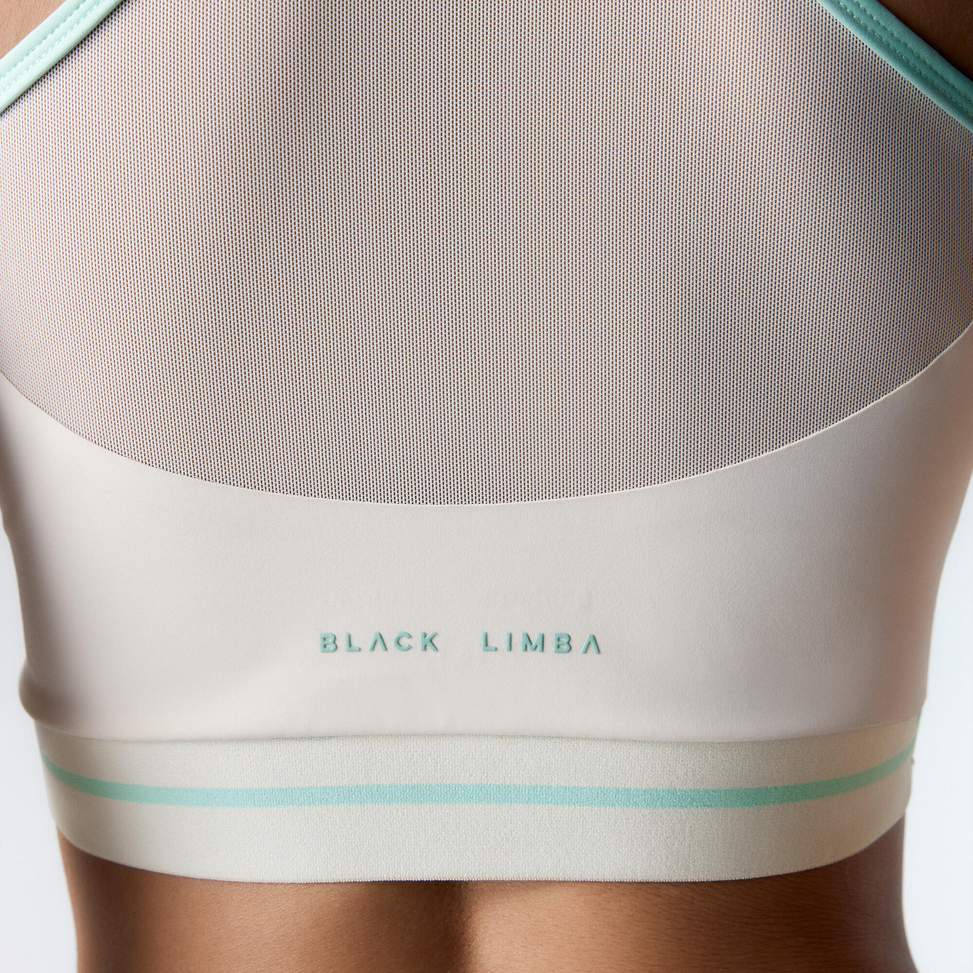 Sujetador Top deportivo Tokio Sujeción media de mujer Black Limba Cream 3/7