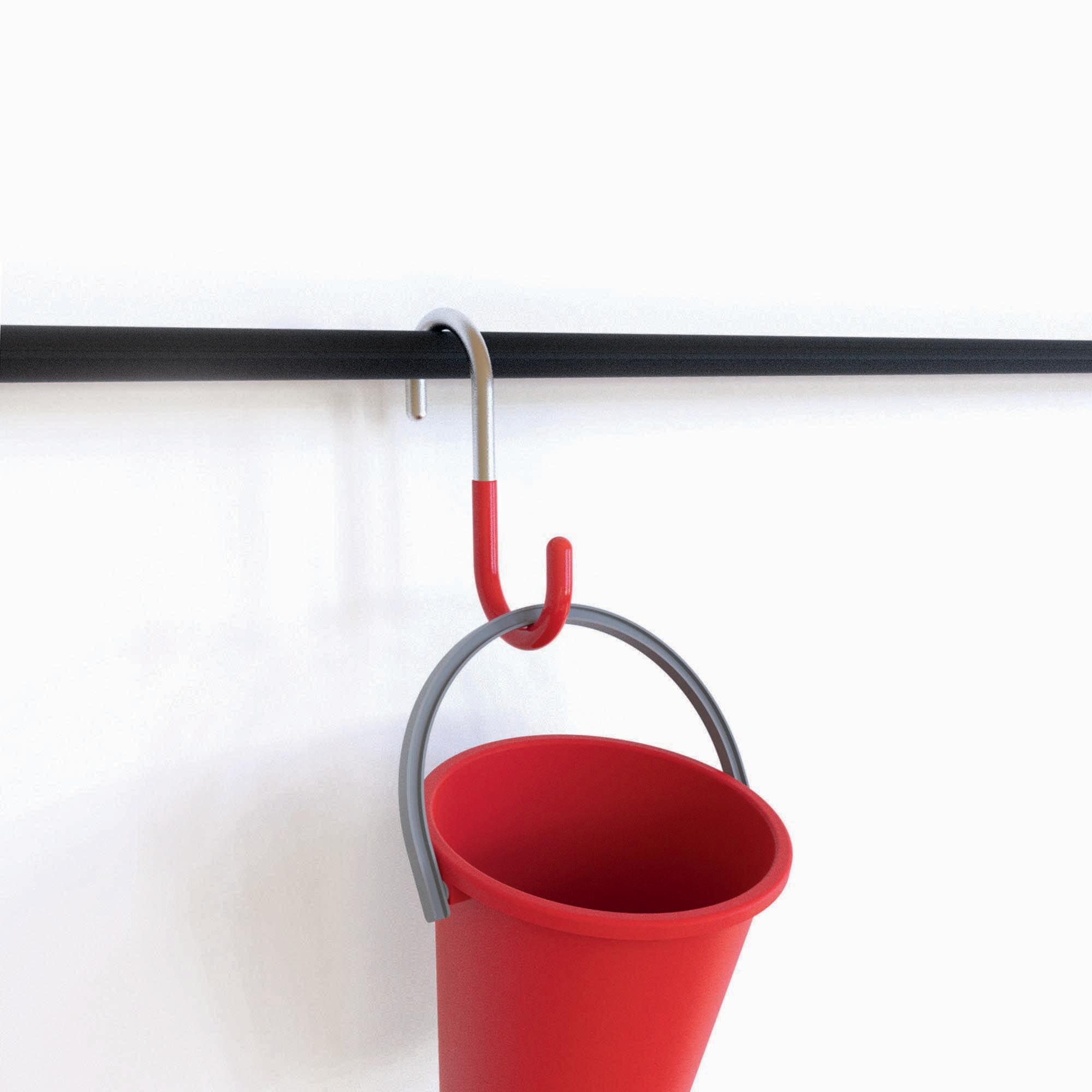 Gancho Multiusos en Forma de S | Fabricado en Acero | Acabado en Rojo | Gran 5/5