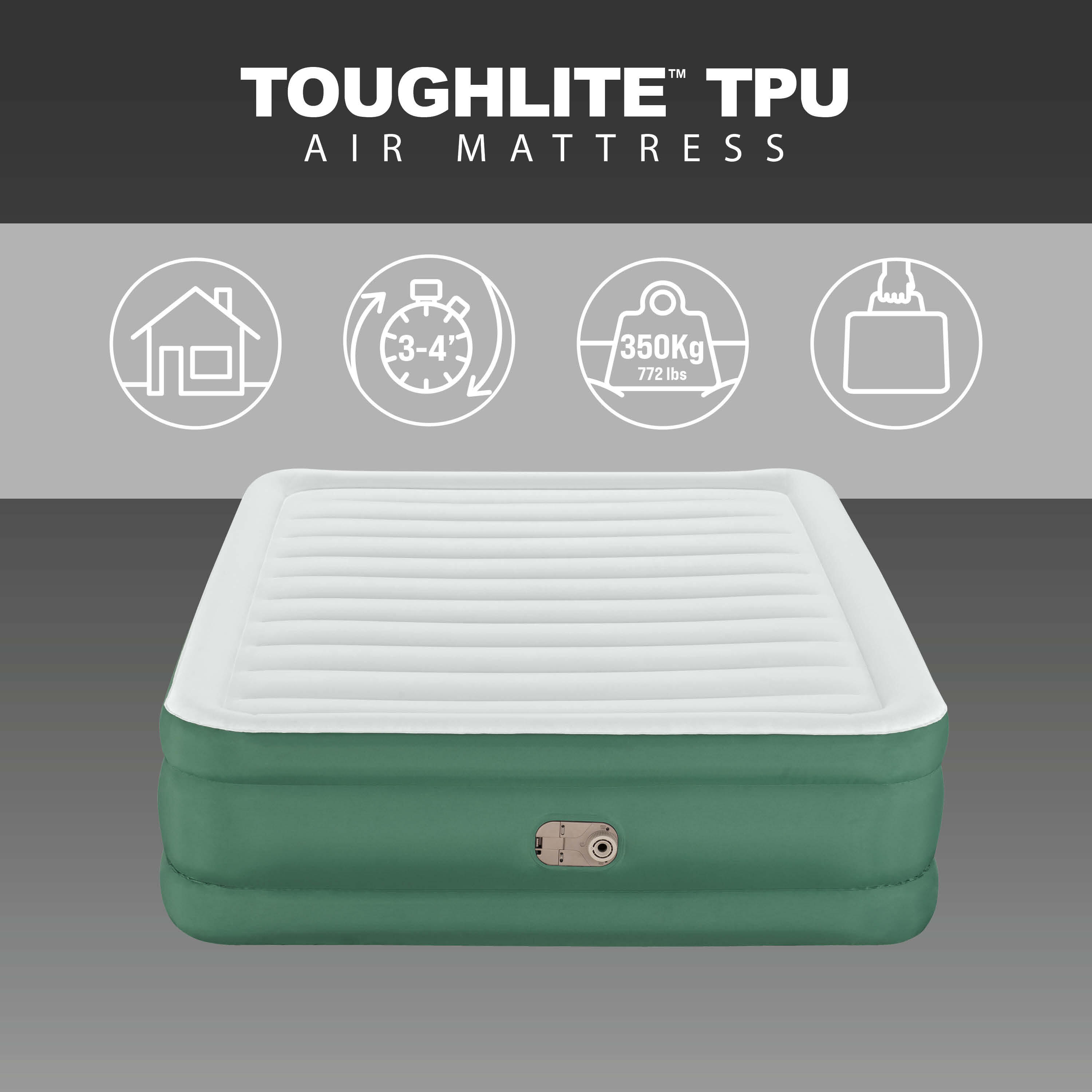 Bestway Toughlite TPU-Doppelluftbett mit  integrierter Elektropumpe 203x152x46cm 3/7