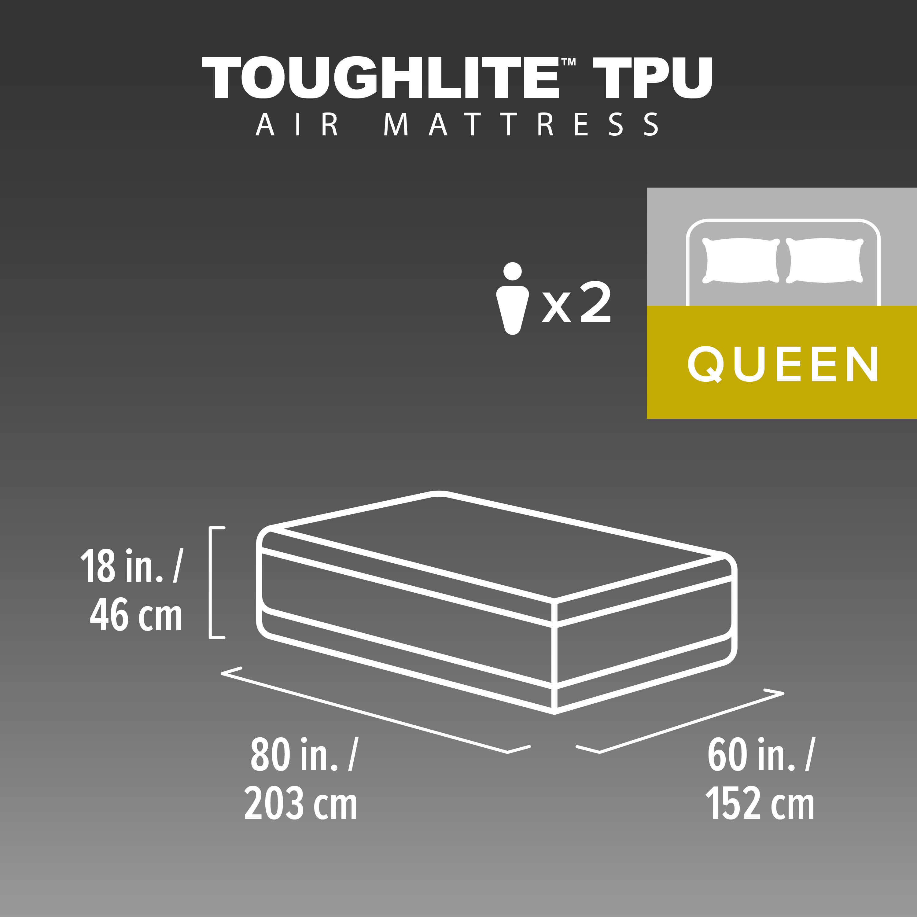 Bestway Toughlite TPU-Doppelluftbett mit  integrierter Elektropumpe 203x152x46cm 2/7