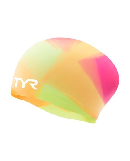 Bonnet de bain silicone enfant TYR pour cheveux longs Tie Dye
