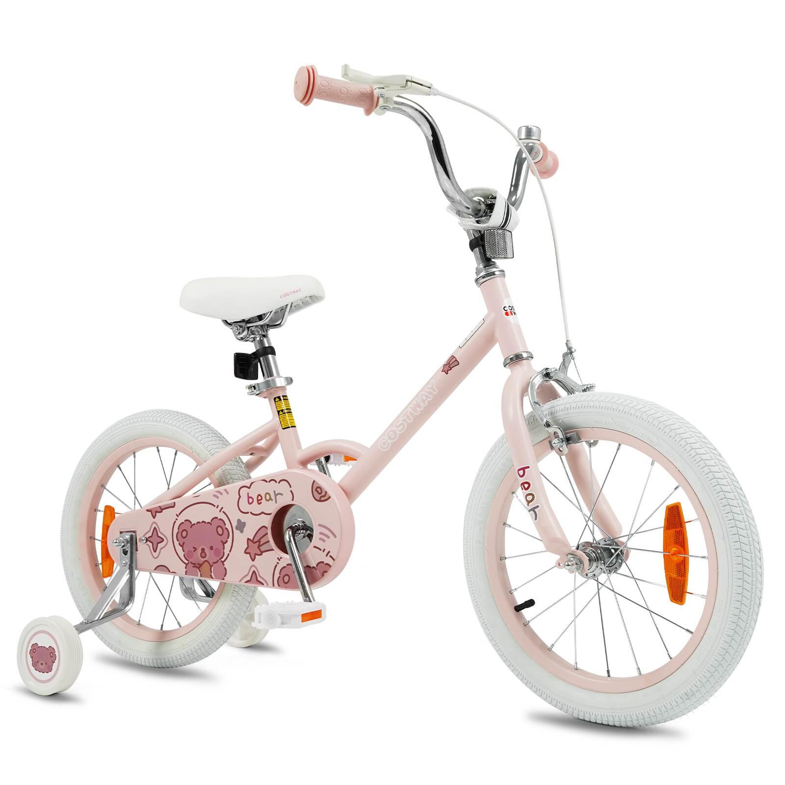 Costway 40cm Balance Bike w/ Training Wheels Reflectors