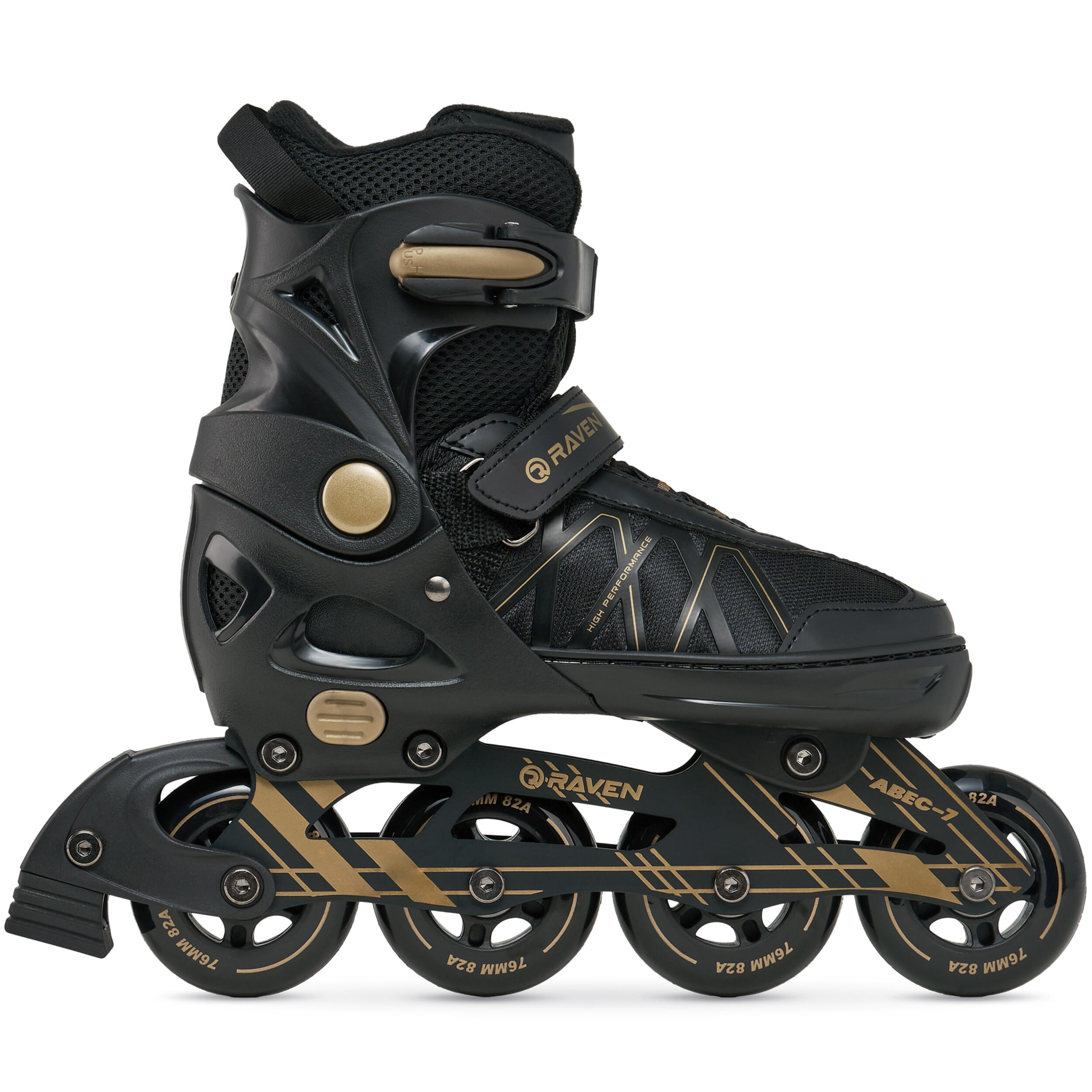 Rollschuhe Eishockeyschlittschuhe Verstellbare 2in1 Expert Schwarz/Gold 4/7