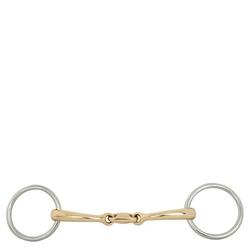 Mors de filet double bride pour cheval BR Equitation Soft Contact