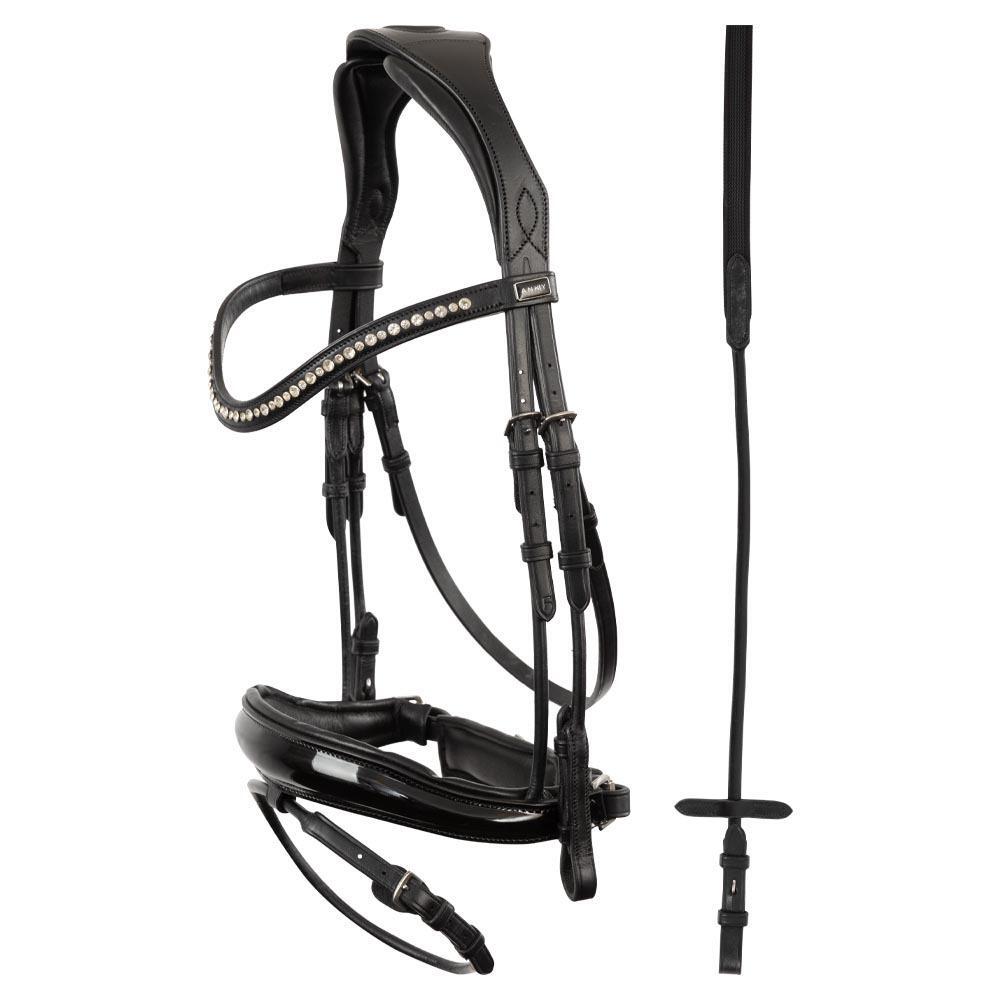 Bridons équitation muserolle combinée anatomique ANKY Comfort Fit 1/5