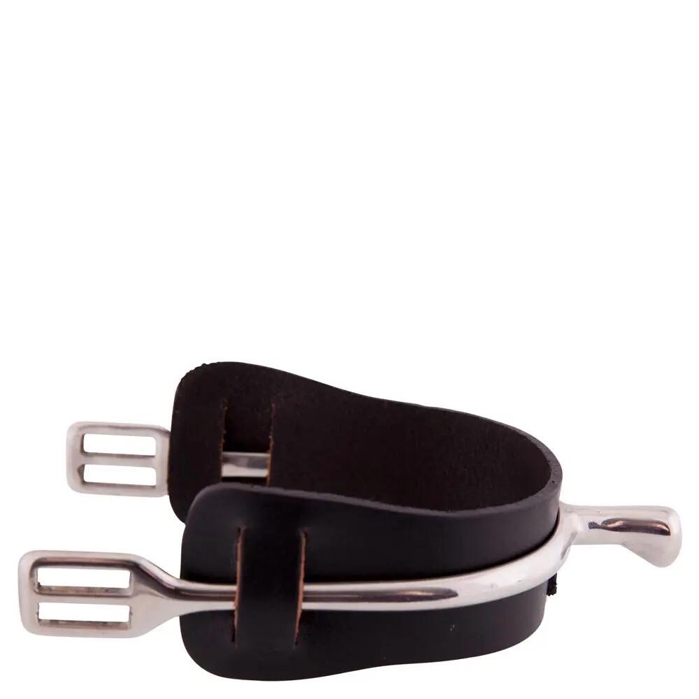 Leather spur guard for horse with button Premiere 2/2