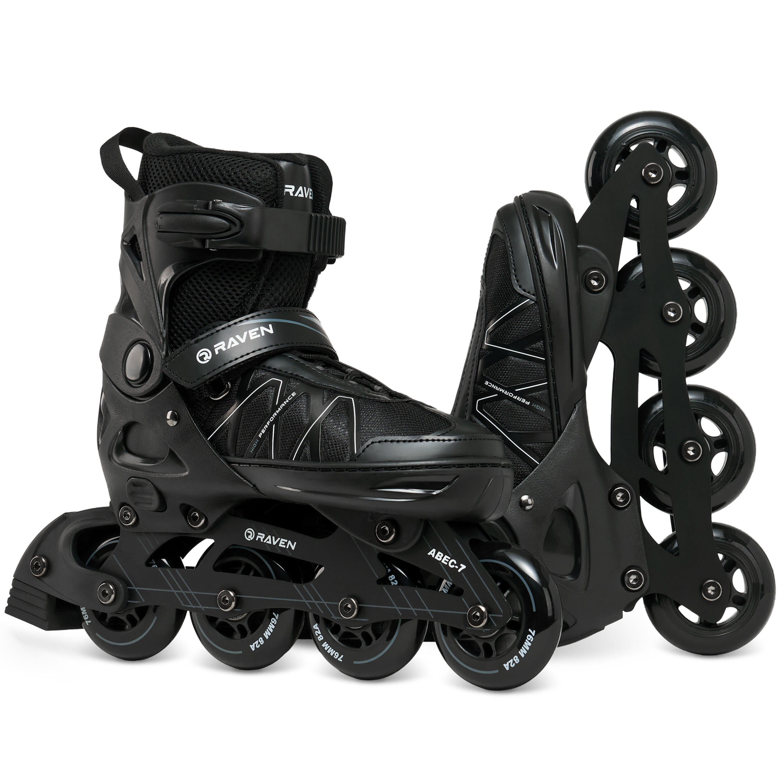 Verstellbare Eiskunstlauf Schlittschuhe 2in1 Expert Schwarz 2/7