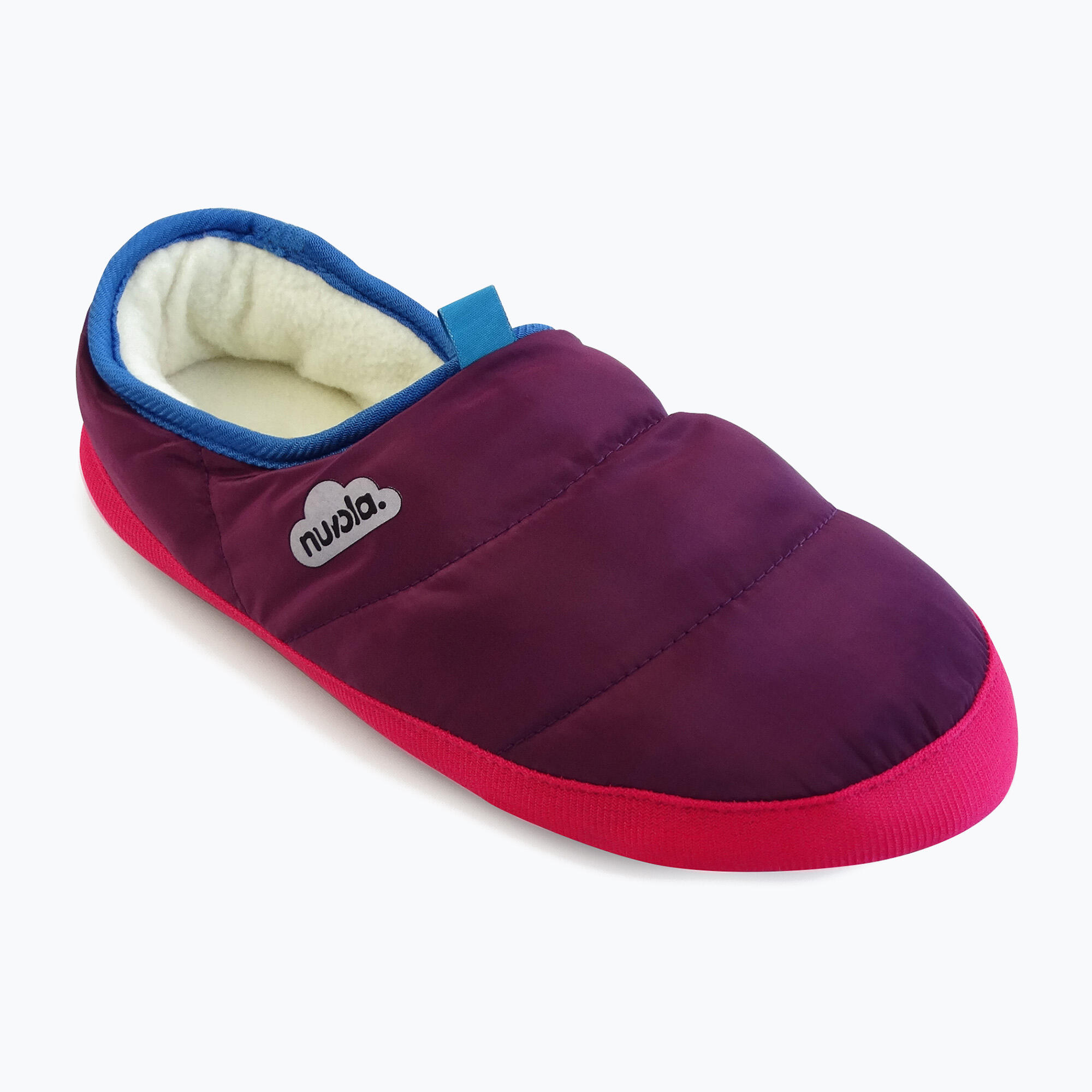 Chaussons unisex Nuvola de couleur violet avec semelle en gomme 7/7