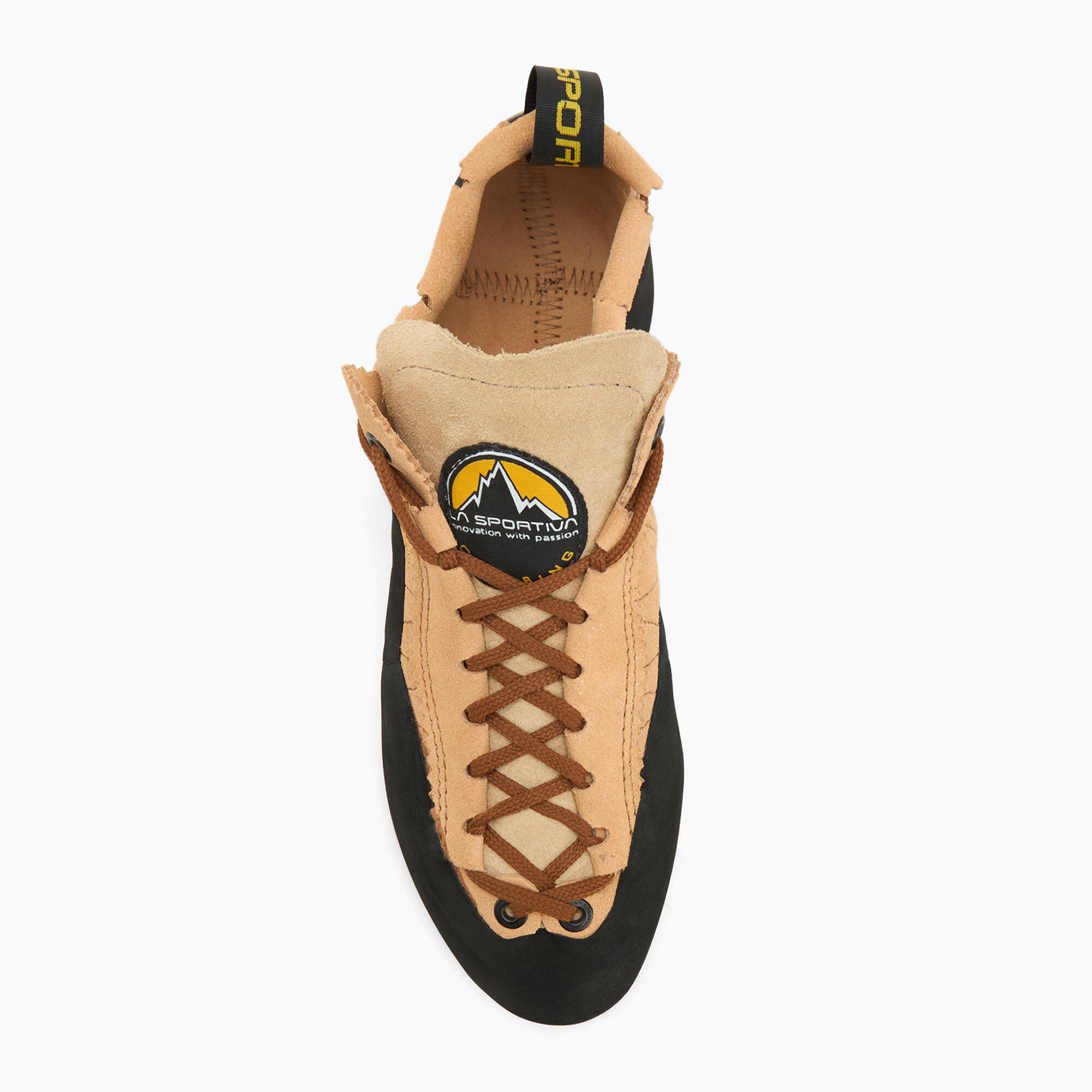Scarpone da arrampicata Mythos: pelle scamosciata, Vibram XS Edge 4 mm 5/7