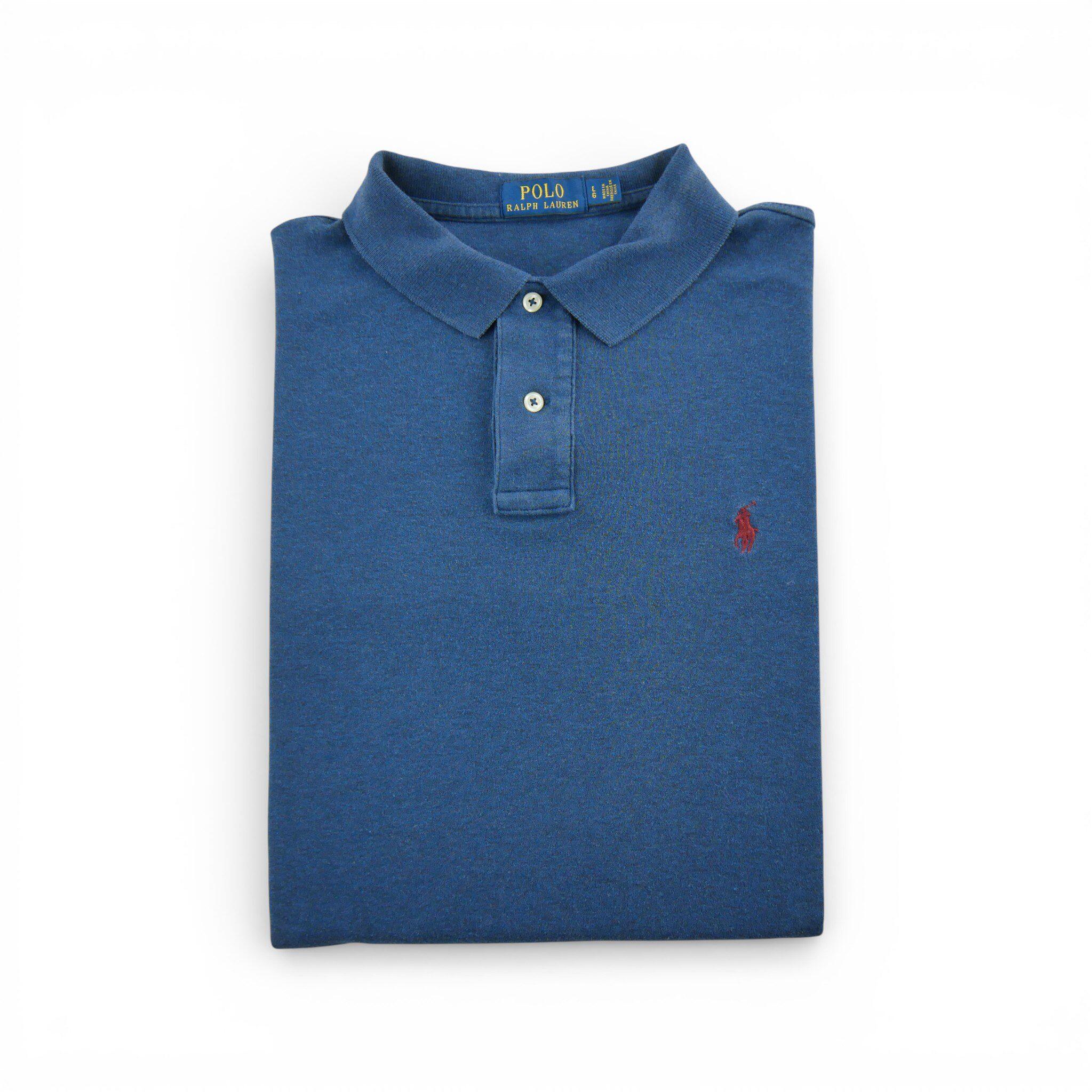 RALPH LAUREN Reconditionné - Polo manches courtes Homme Marine - Bon État