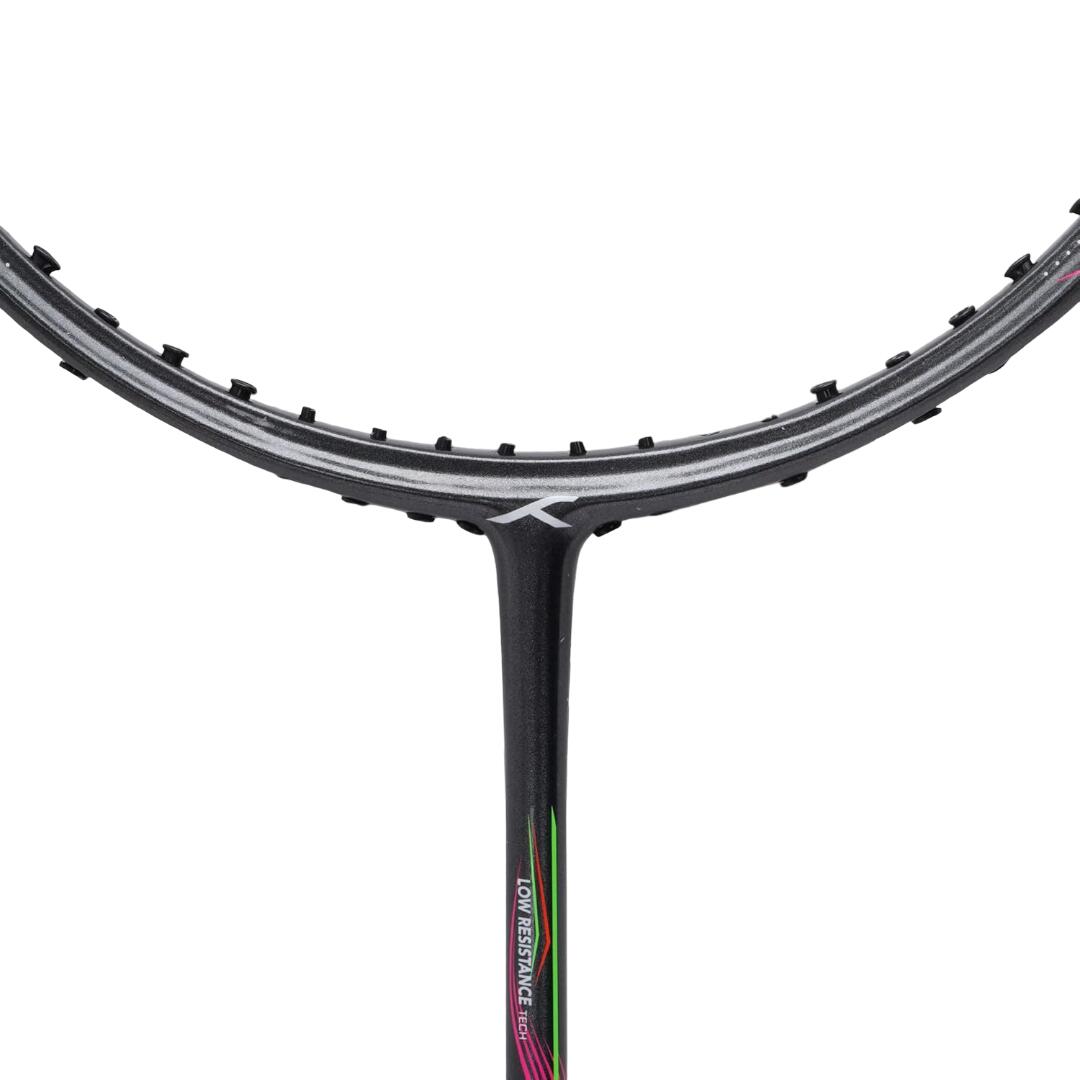 Badmintonschläger mit Vollabdeckung Powertek 1000 PRO Graphite (Dunkelgrau/Weiß) 3/6