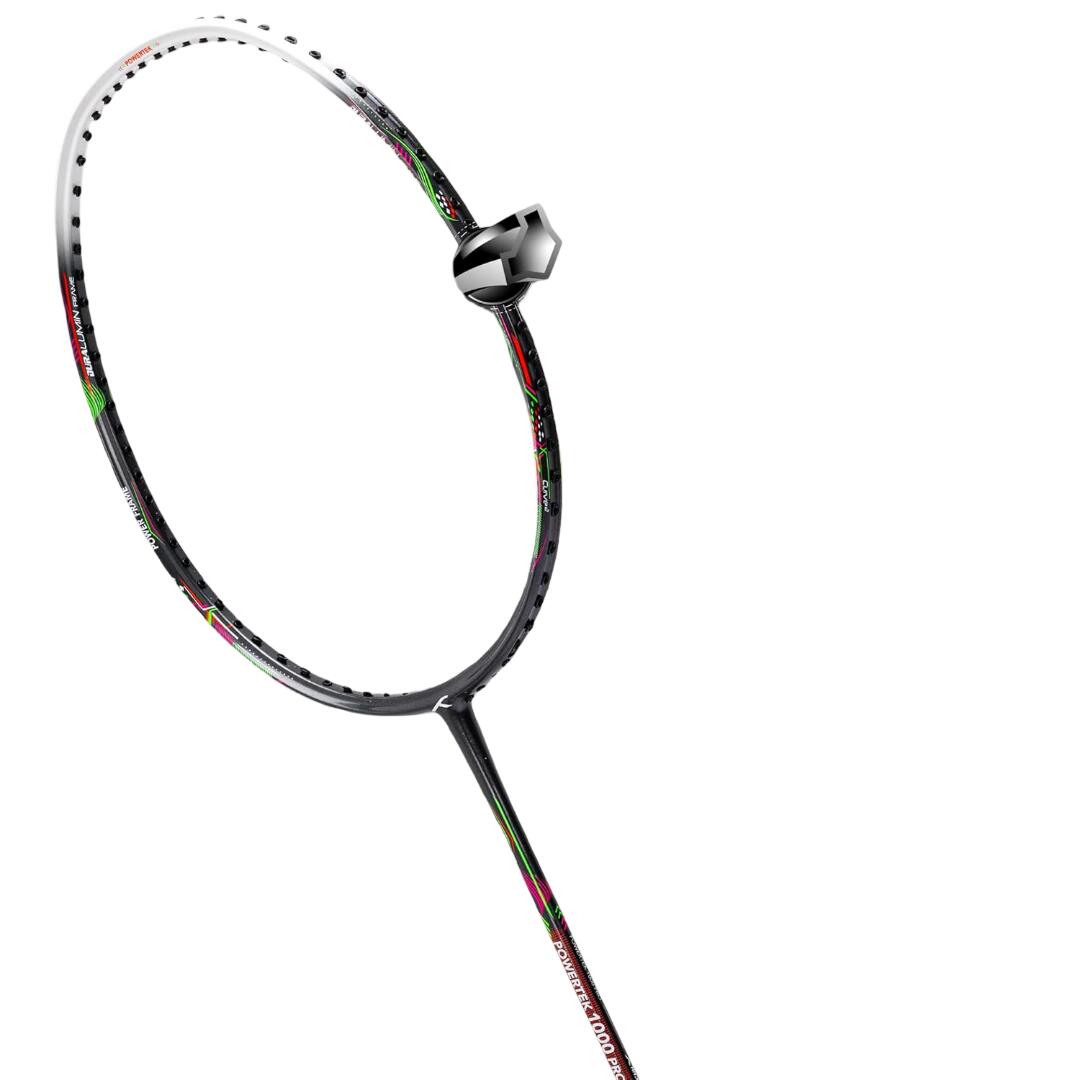 Badmintonschläger mit Vollabdeckung Powertek 1000 PRO Graphite (Dunkelgrau/Weiß) 6/6