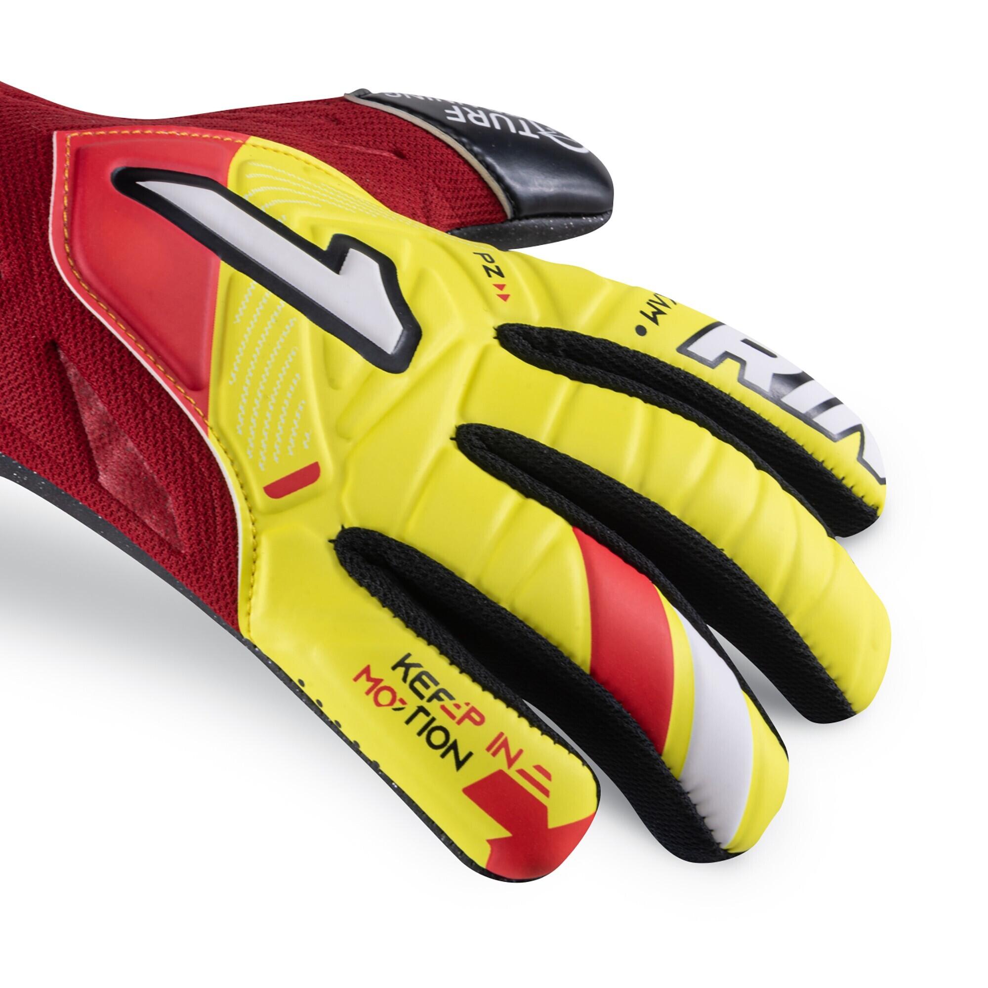 Luva De Guarda-redes Nkam Training  Adulto Amarelo Vermelho 2/8