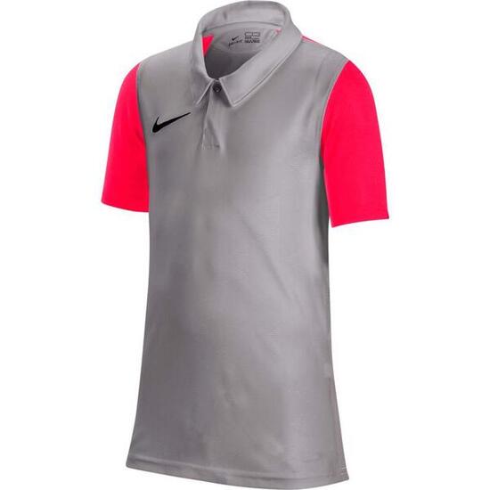 T-shirt Nike Trophy IV pour Enfants en Gris Étain et Rouge Vif XL