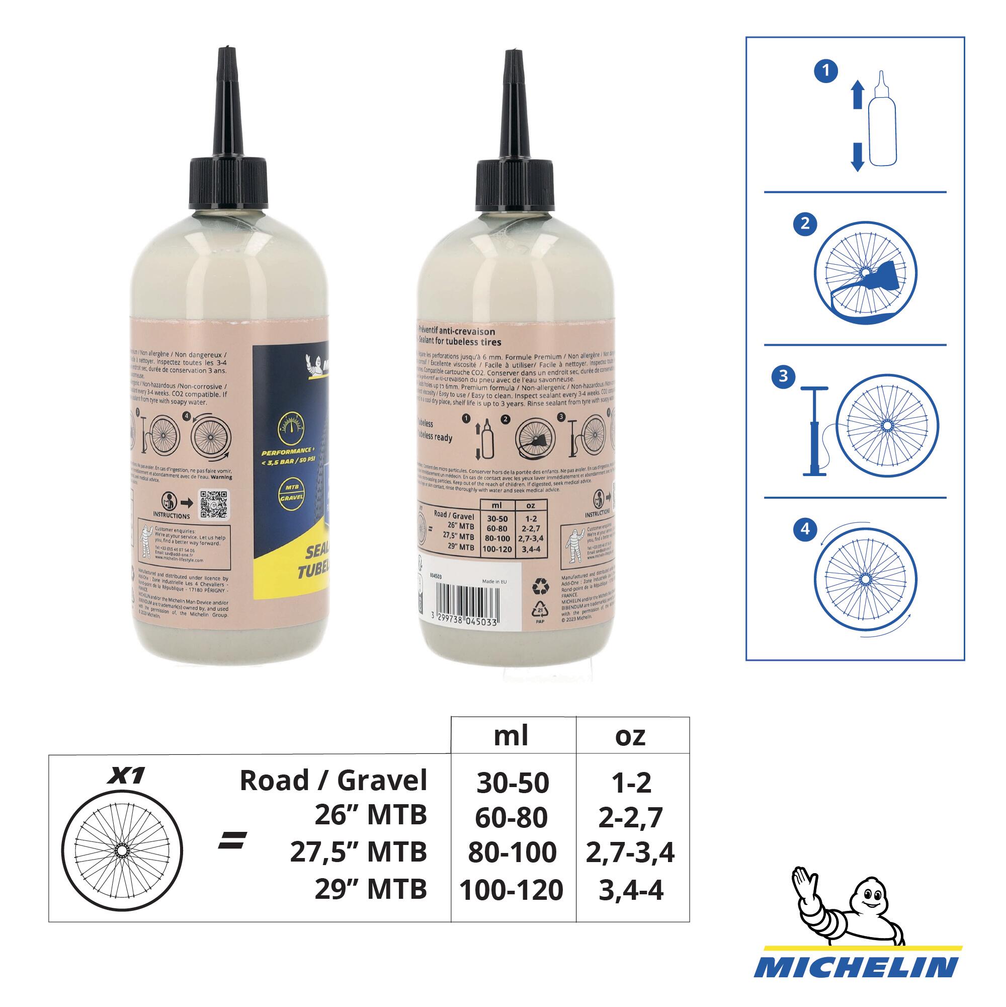 Préventif crevaison Tubeless Ready 500mL MICHELIN Vélo gravel, montagne, route 3/5