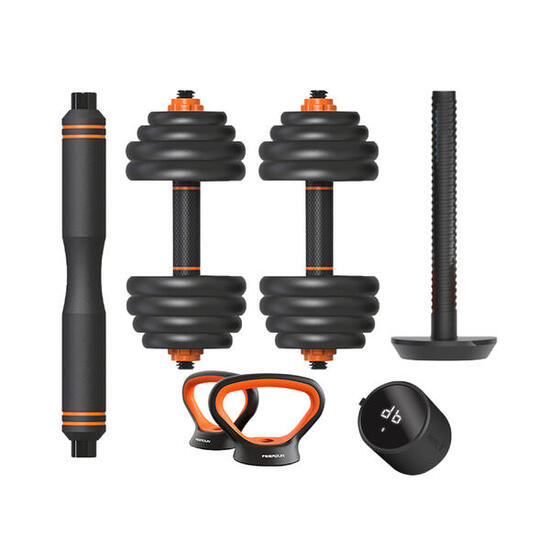 Kit intelligente manubrio + barra + kettlebell + sensore Xiaomi Fed 40 kg
