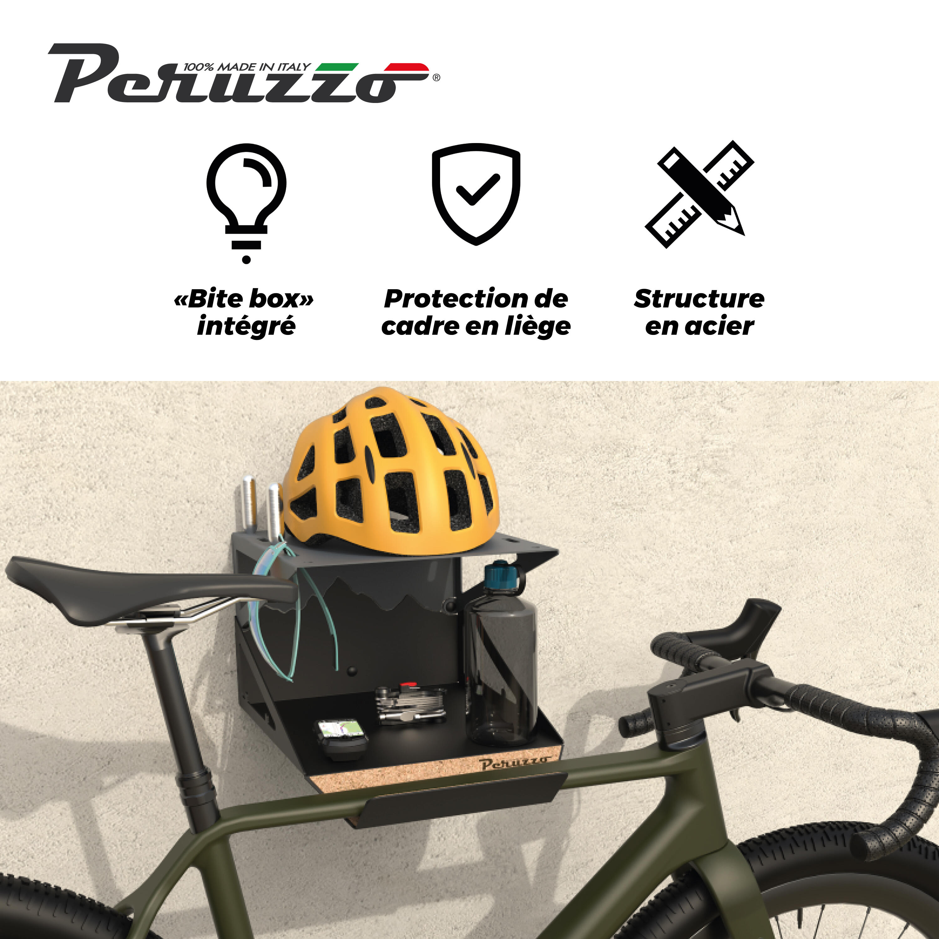 Wall-mounted bike rack Peruzzo Bike Kit Box 4/5