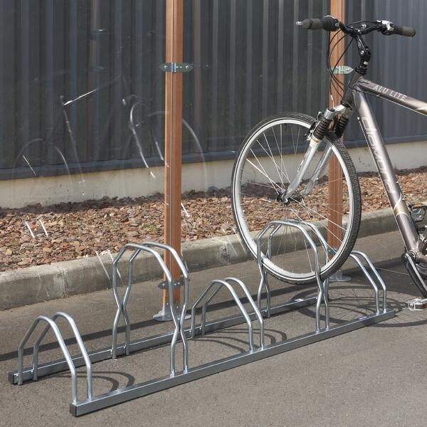 Range 5 vélos au sol sur 2 niveaux 3/4