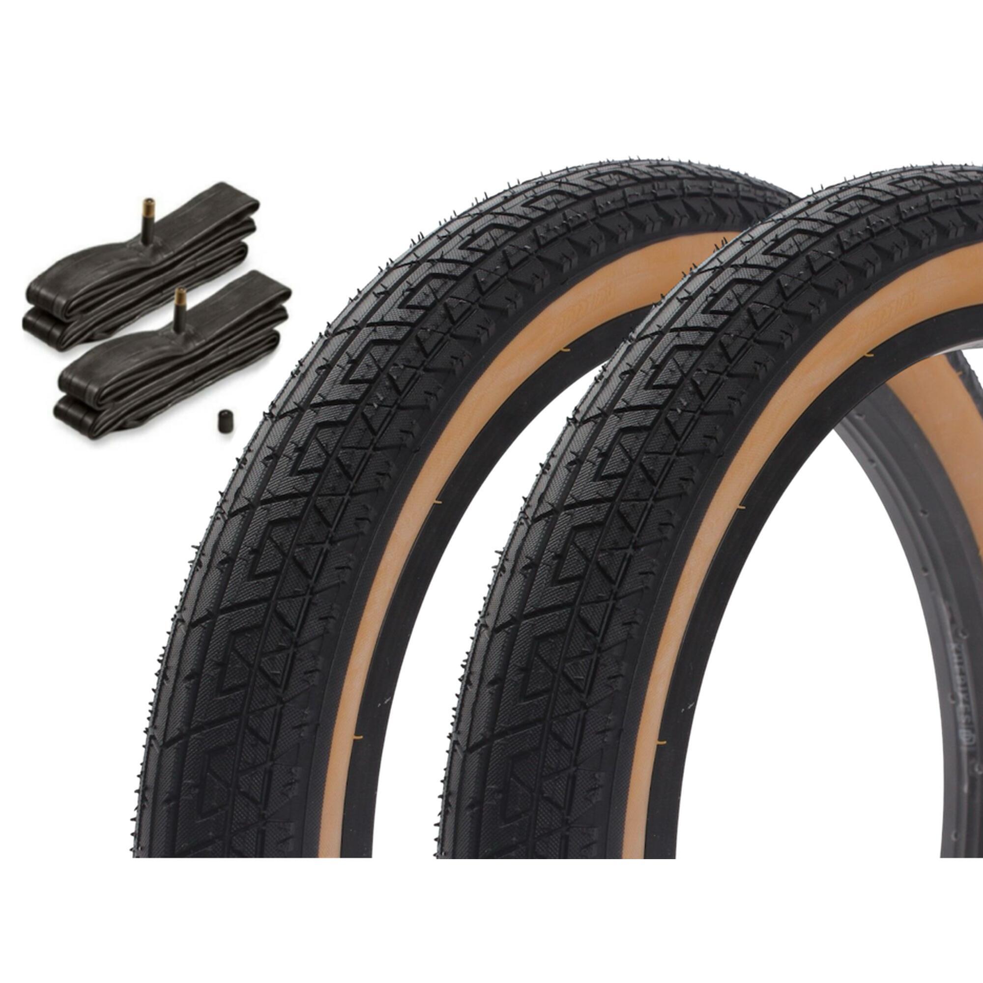 UNITED Sada plášťů BMX UNITED gum 20 palců x 2,25 palce + duše AV