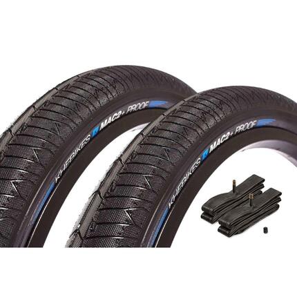 Zestaw opon BMX KHE MAC2+ PROOF 20 cali x 2,30 cala + dętka AV