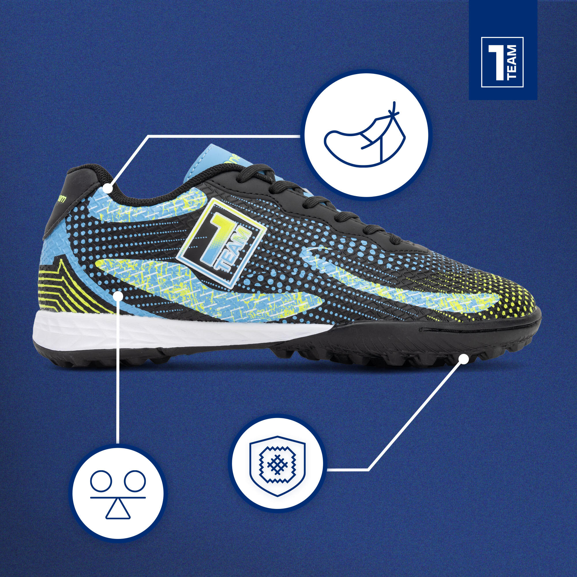 Scarpe da calcio per bambini OneTeam Robero Teen TF 3/7