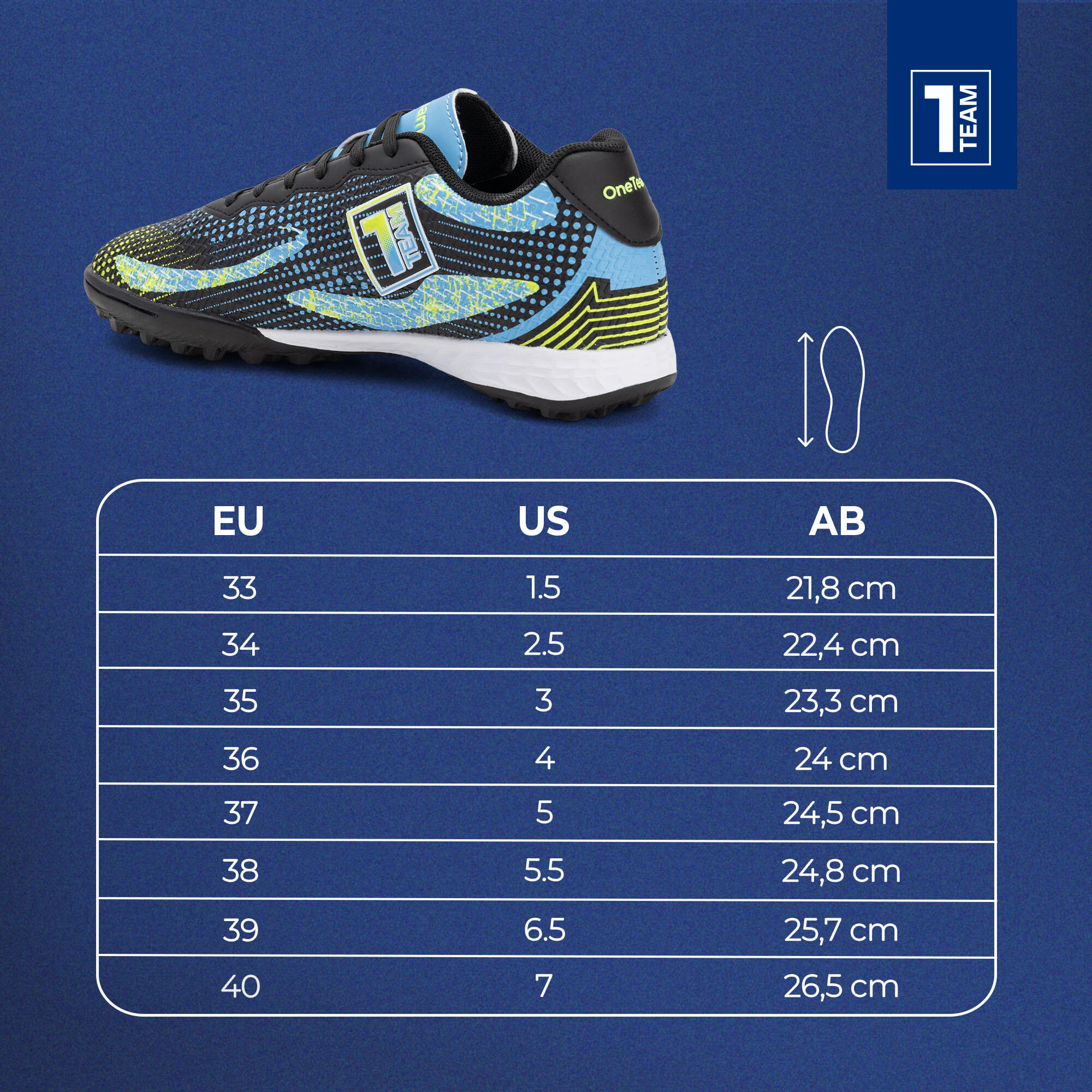 Scarpe da calcio per bambini OneTeam Robero Teen TF 2/7
