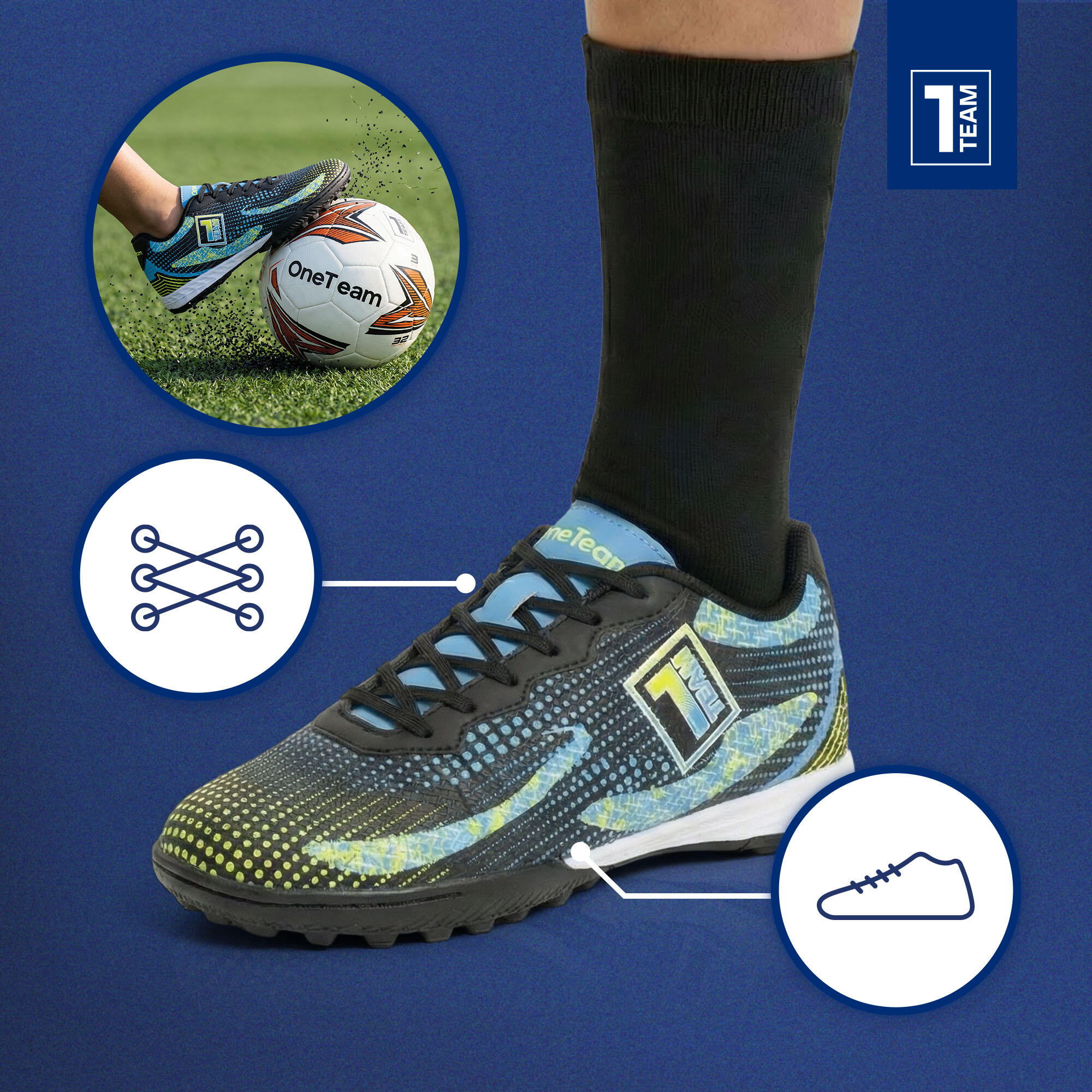Scarpe da calcio per bambini OneTeam Robero Teen TF 4/7