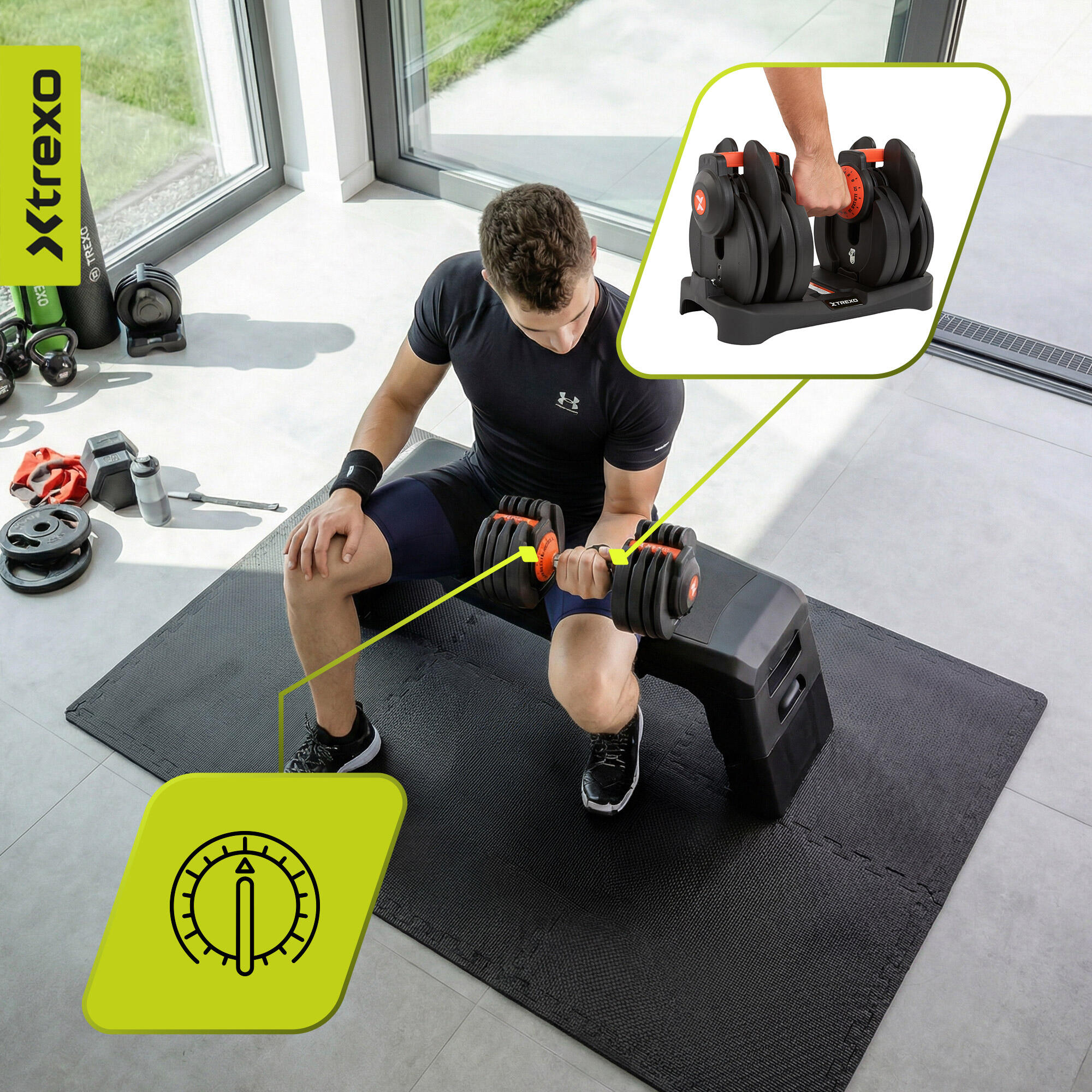 Haltère réglable XTREXO 24kg EVO 7/7