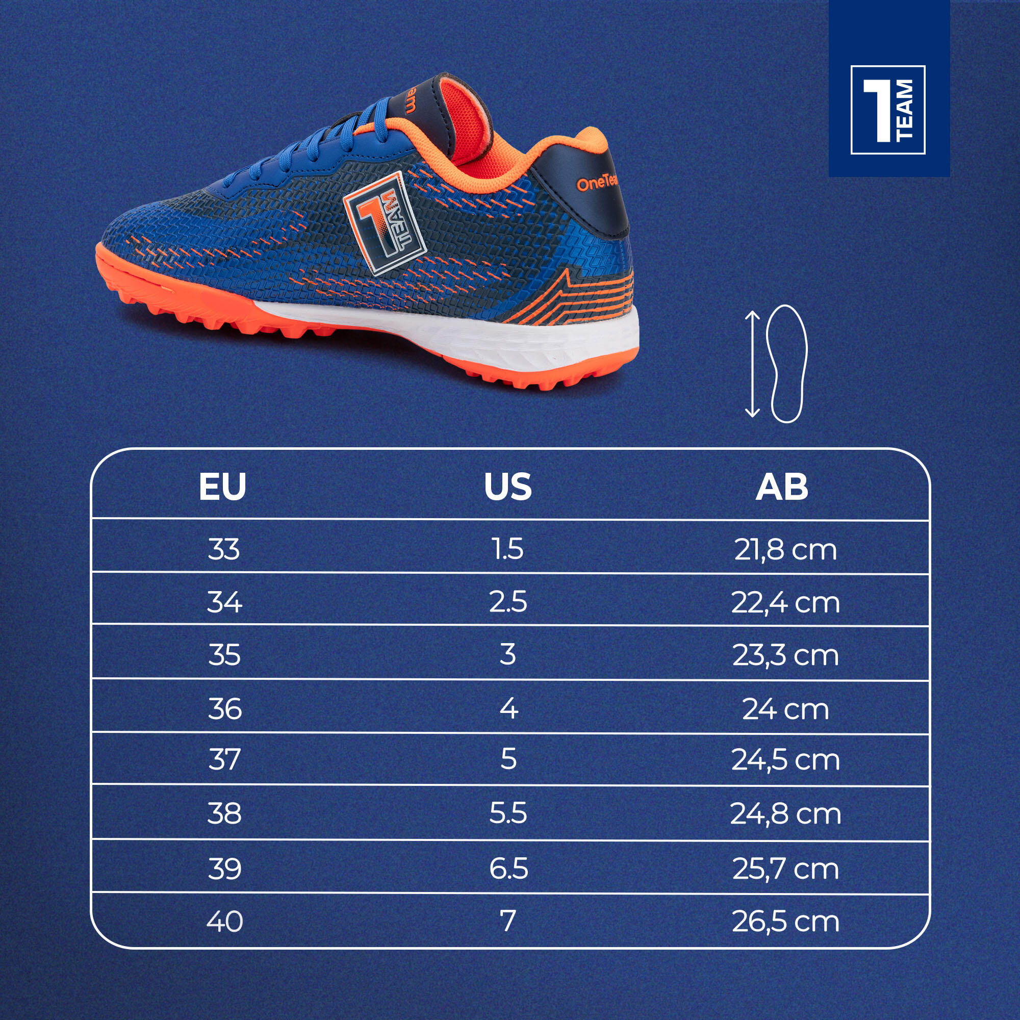 Scarpe da calcio per bambini OneTeam Robero Teen TF 2/7