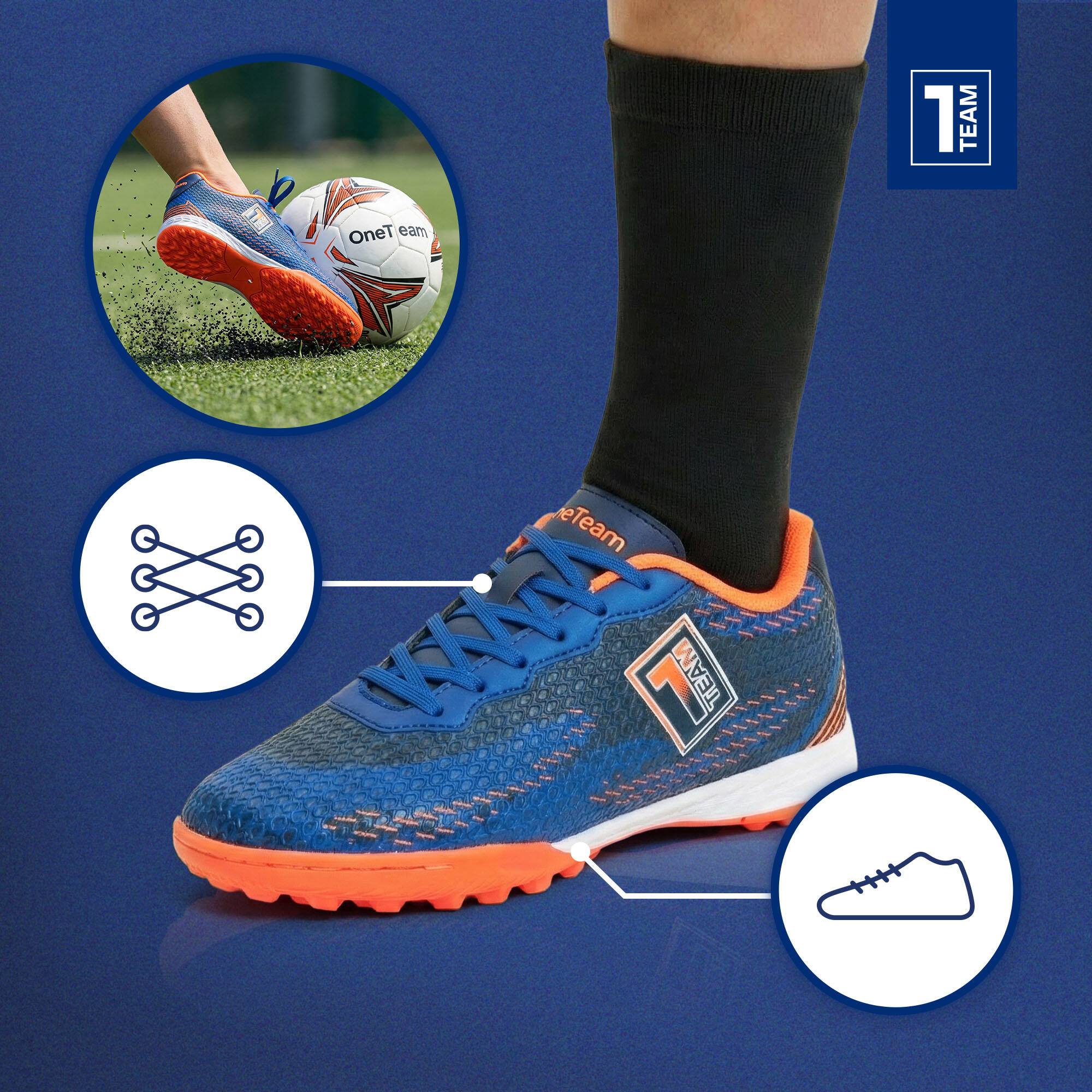 Scarpe da calcio per bambini OneTeam Robero Teen TF 4/7